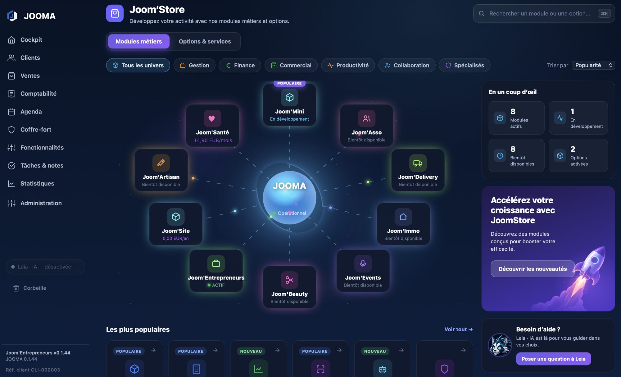 Le Joom'Store — la galaxie des modules JOOMA